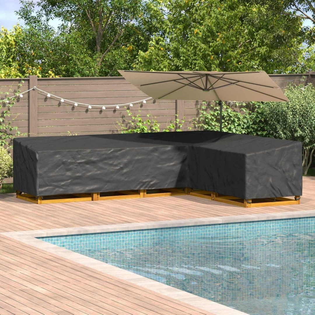 Coperture per set arredo giardino pieghevole rivestimento in tessuto nero