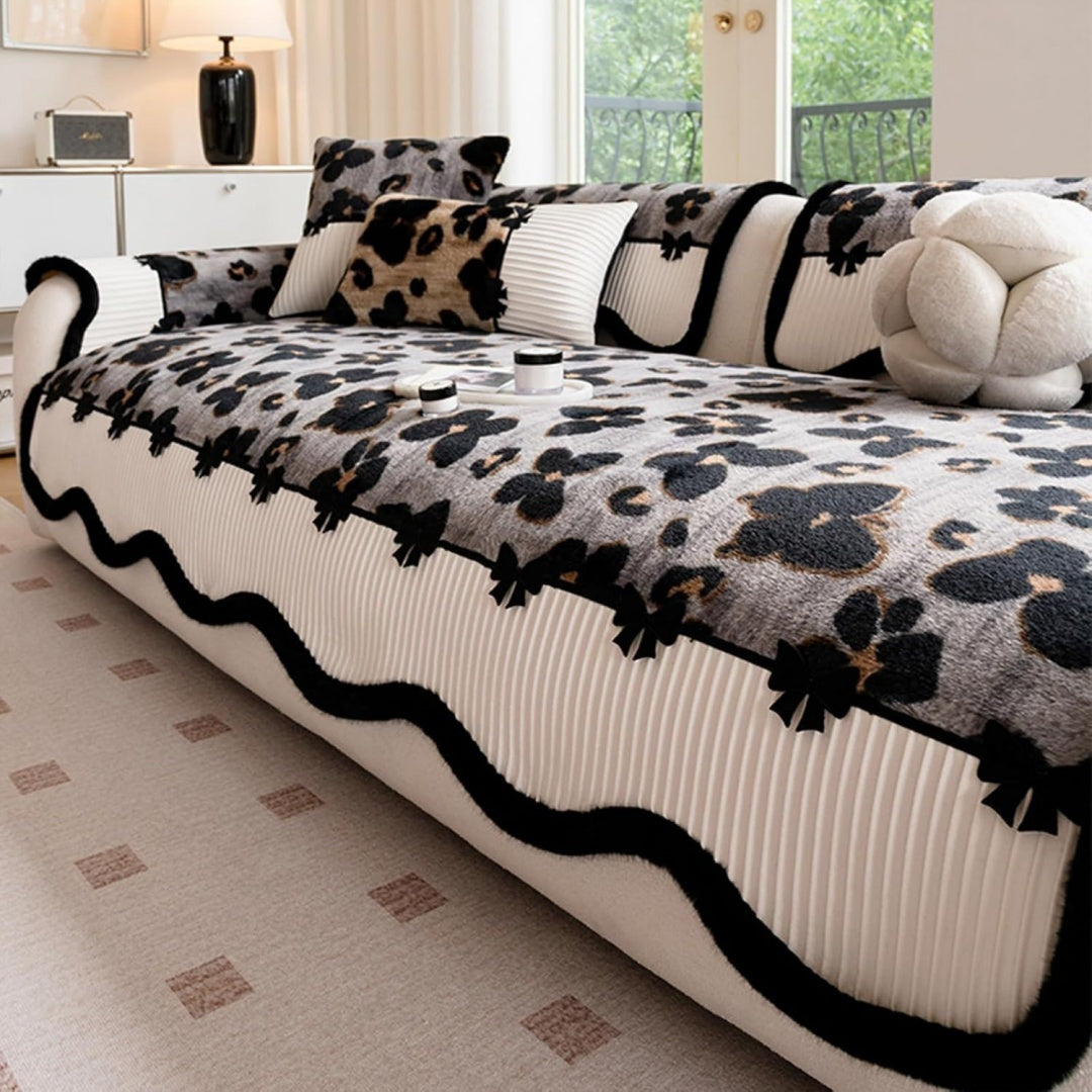 Divano da soggiorno Copertura Divano Peluche Forma Coniglio, grigio