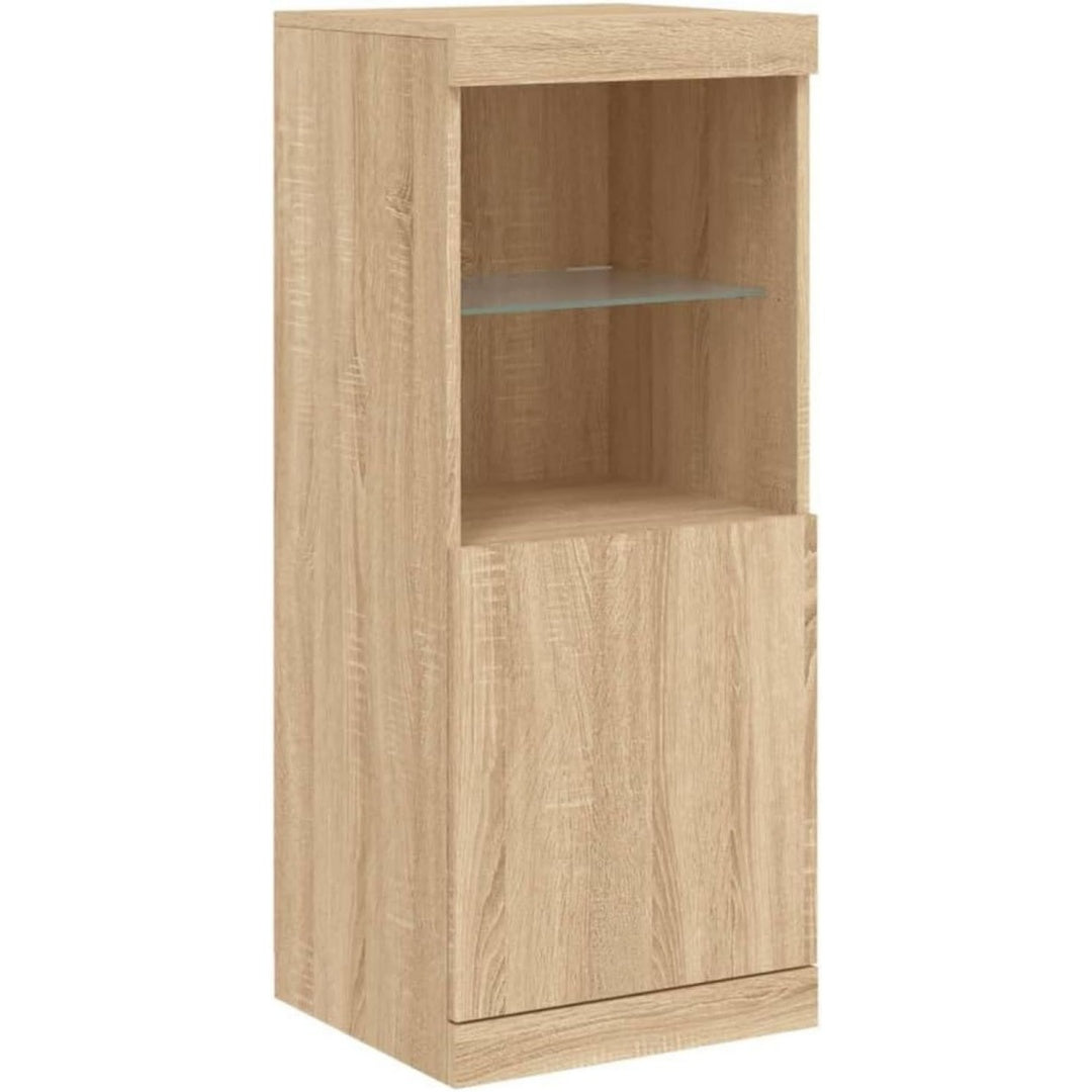 Mobile contenitore regolabile con illuminazione LED rovere
