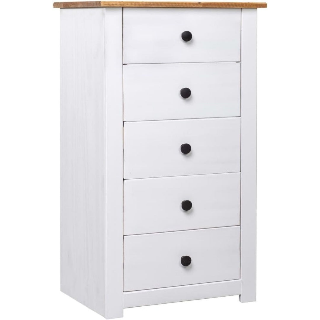 Credenza da soggiorno con ante in legno massello bianco