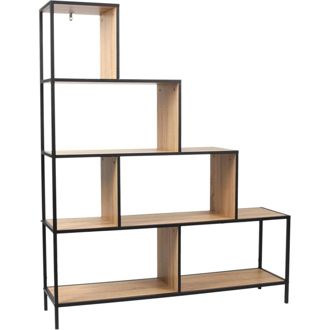 Scaffale contenitore con ripiani stile industriale marrone