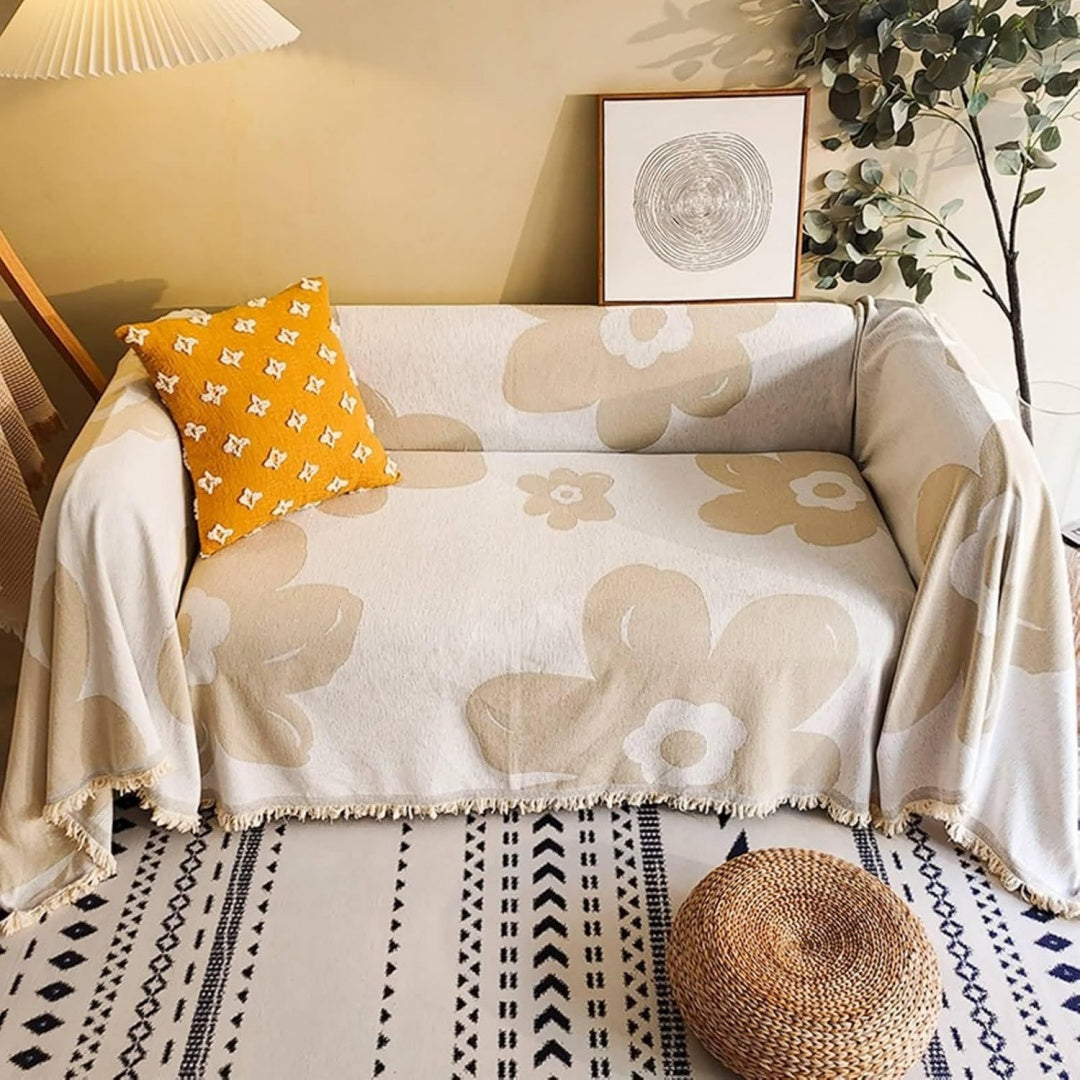 Divano da soggiorno reclinabile con braccioli beige