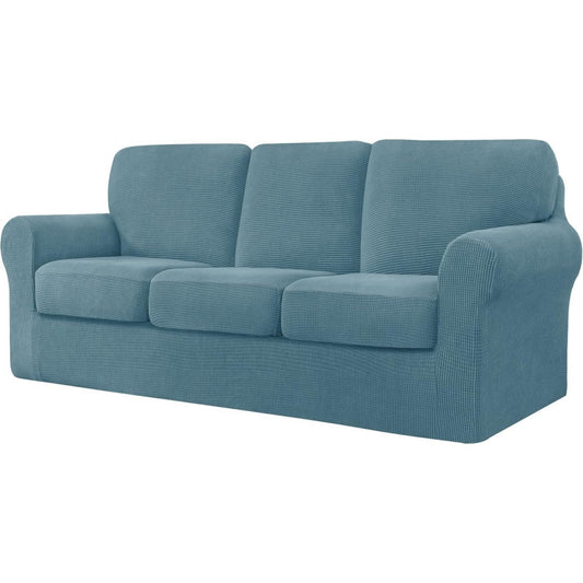 Divano confortevole CHUN Copridivano elasticizzato pezzi, posti, blu